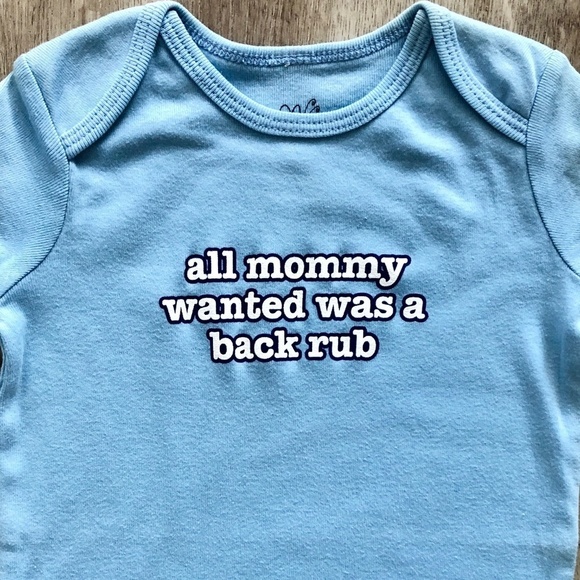 Baby, Onesie, Blue, Funny, Graphic, ONESIE, Size 6-12 MTS, New With Tags - Picture 3 of 7